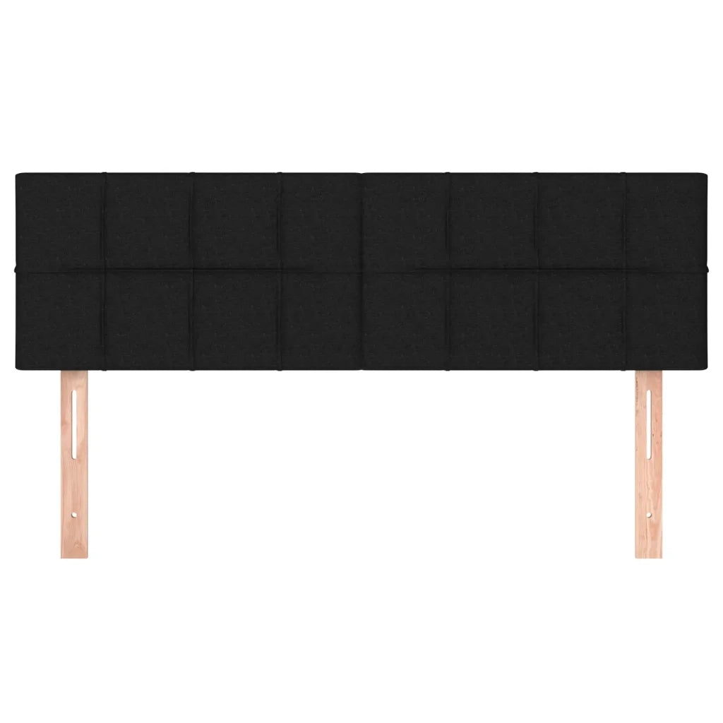 Testiera | Testata Nera 144x5x78/88 cm in Tessuto