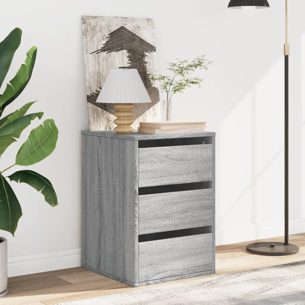 vidaXL Cassettiera Angolare Grigio Sonoma 40x41x58cm Legno Multistrato