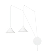 Lampada a parete ABRAMO in acciaio verniciato bianco