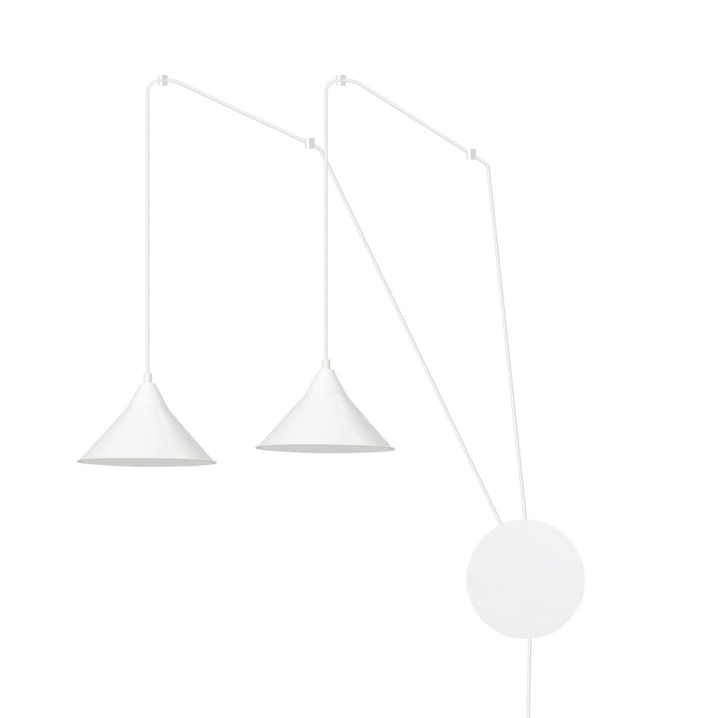 Lampada a parete ABRAMO in acciaio verniciato bianco