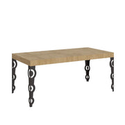 Tavolo allungabile 200/460x90 cm Karamay quercia natura gambe antracite