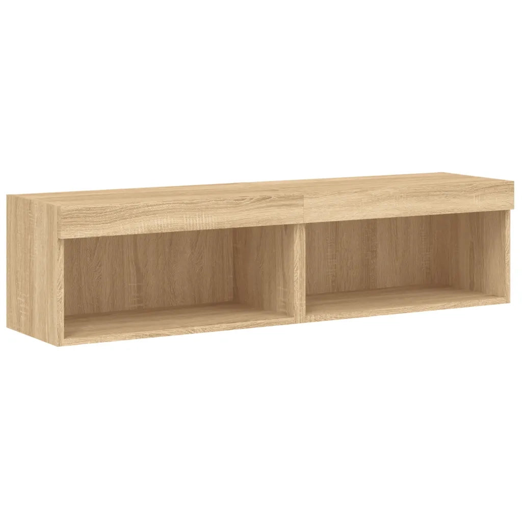 Mobili TV con Luci LED 2pz Rovere Sonoma 60x30x30 cm 837132