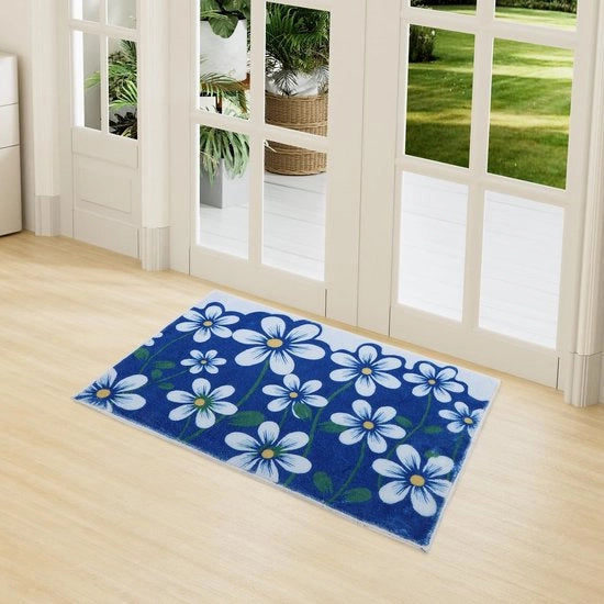 Tappeto antiscivolo - Macchinabile - Assorbente - Profilo basso - 50 x 80 cm - Duraturo - Panno per porta