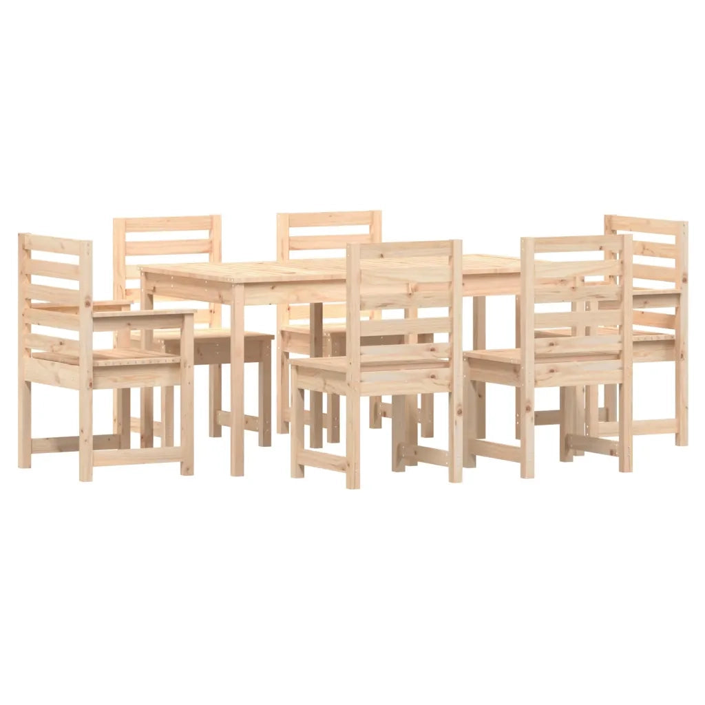 Set da Pranzo da Giardino 7 pz in Legno Massello di Pino 3154707