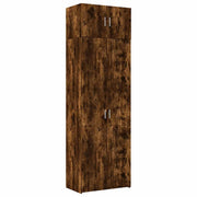 Mobile contenitore alto multifunzionale 70 x 42,5 x 225 cm in legno composito effetto rovere affumicato 02_0055578