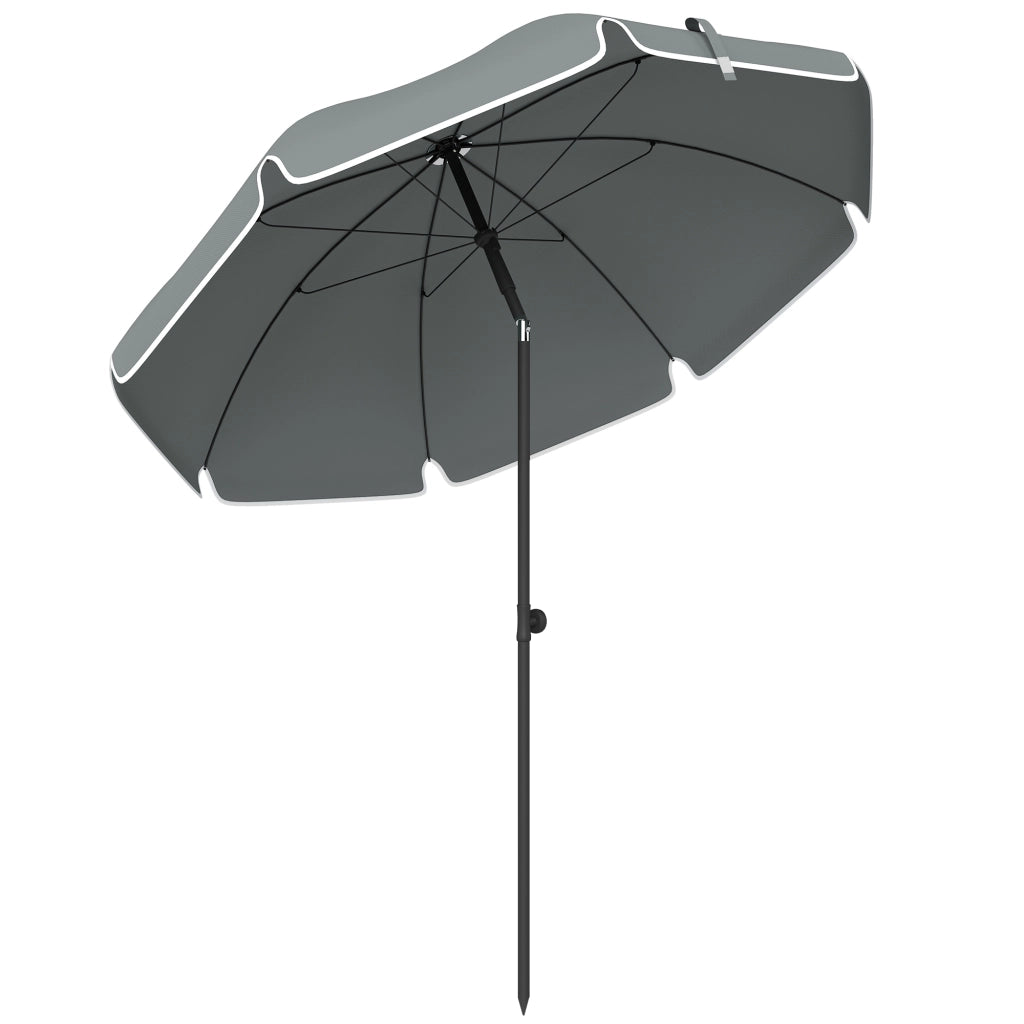 Ombrellone da spiaggia e giardino ¨C zephmum ¨C grigio scuro