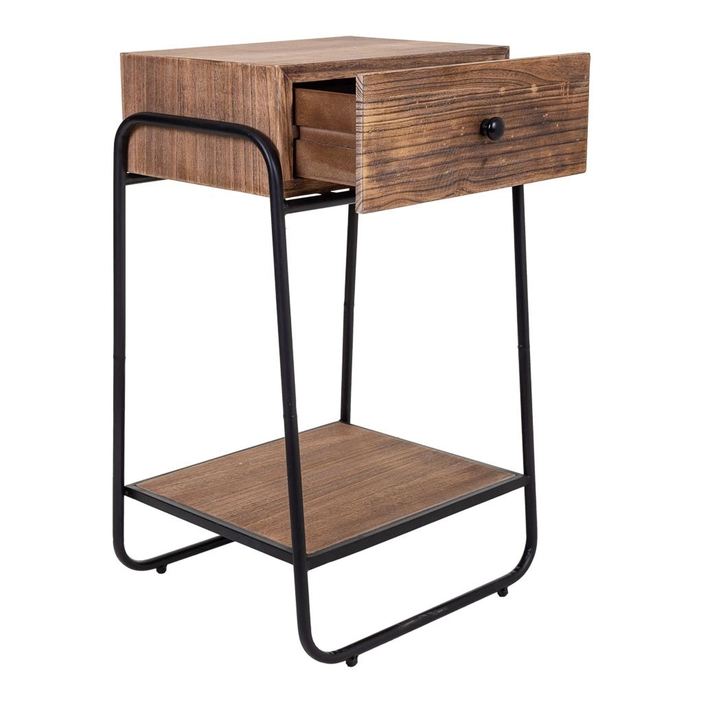 Tavolino in legno marrone 43,5x32x73h