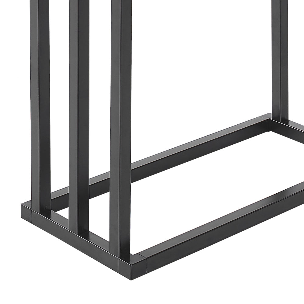 Portasciugamani in acciaio Nero opaco 3 binari Accessori per il bagno Portasciugamani da terra Design moderno