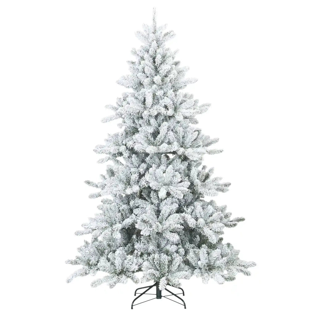 Albero di Natale Artificiale Snodato Foderato di Neve Bianco 42019330