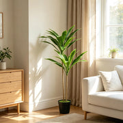 Albero artificiale in vaso, alto 90 cm, con 29 foglie realistiche, pianta artificiale in PEVA, per uso interno ed esterno.