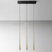 DAFNE S/3P - LAMPADARIO A SOSPENSIONE LINEARE 3 LUCI LED 3000K 612LM 16,5W ORO