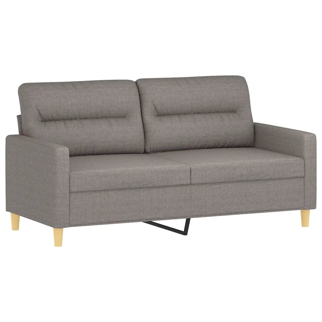 Set Divani 2 pz con Cuscini Tortora in Tessuto 3201591