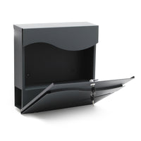 Cassetta postale con vano portagiornale V28 antracite 370 x 105 x 370 mm