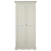 Armadio porta scope in legno arte povera Shabby chic avorio anticato