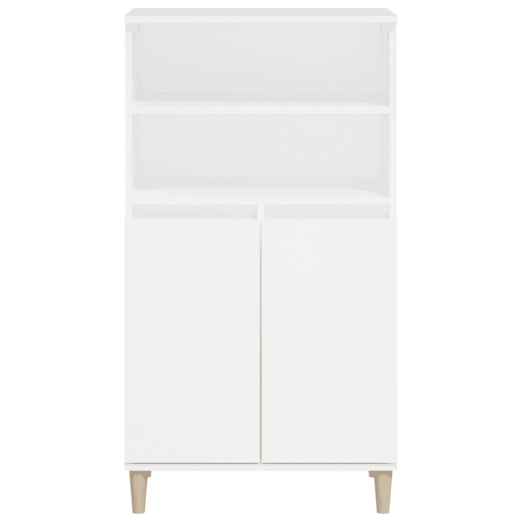 Credenza Alta Bianca 60x36x110 cm in Legno Multistrato 821220