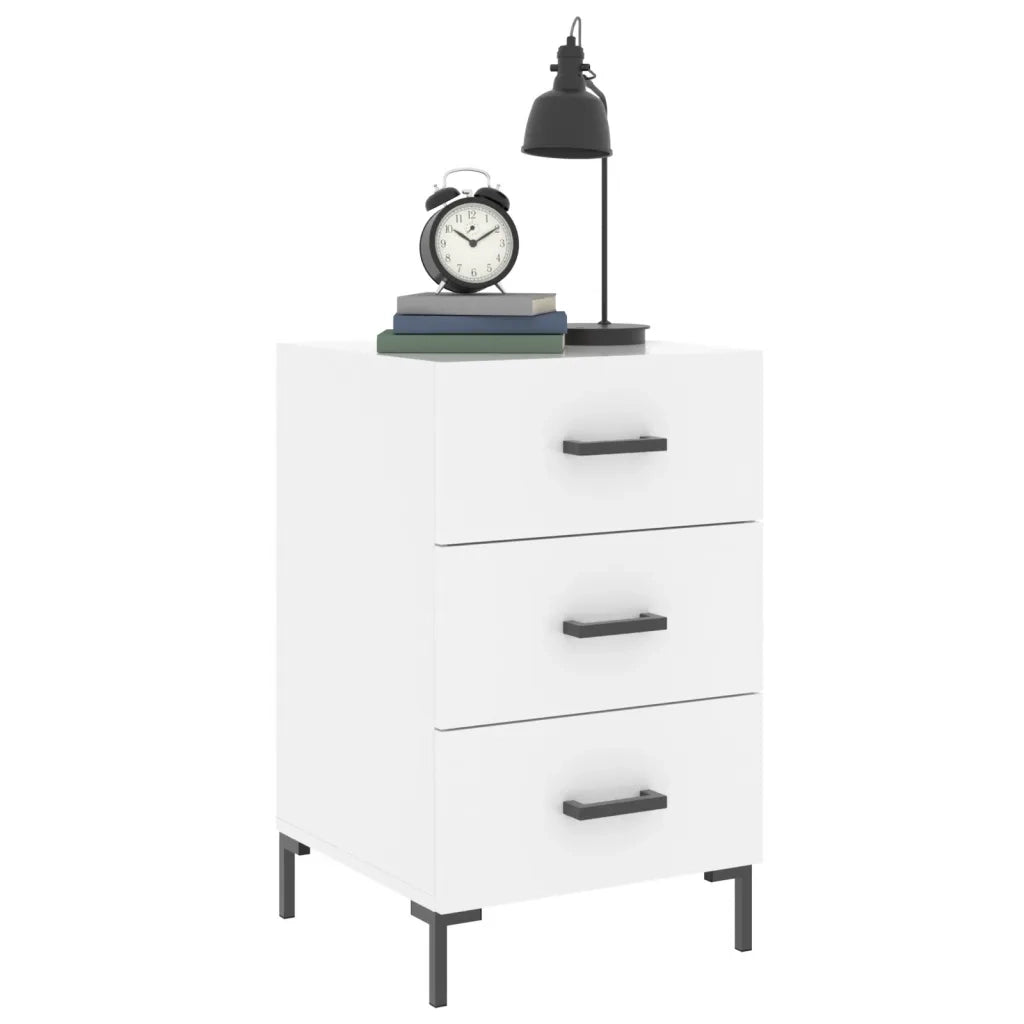 Comodino Bianco 40x40x66 cm in Legno Multistratocod mxl 103453