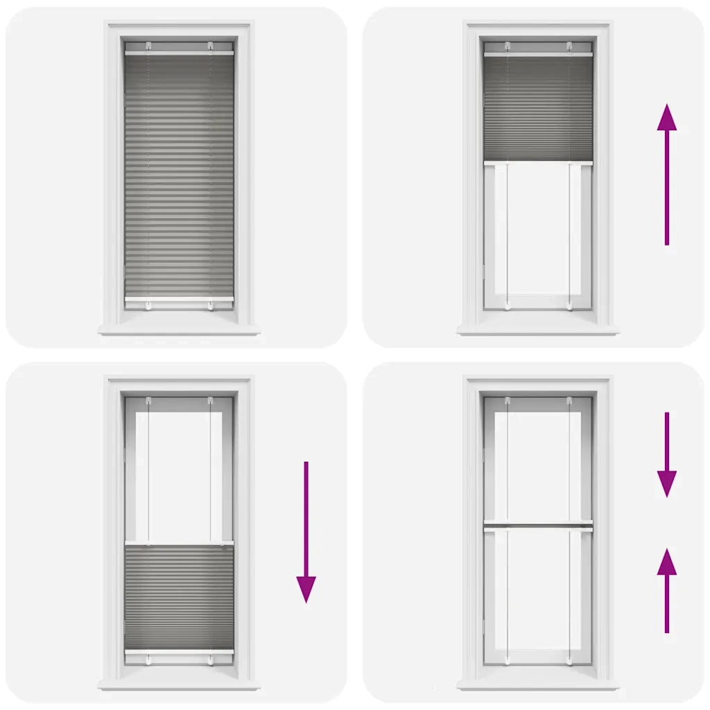 Tenda Plissettata Antracite 60x100 cm Larghezza Tessuto 59,4 cm 4015067