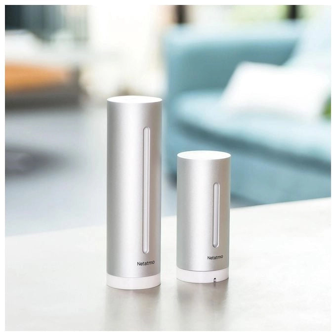 Netatmo NBU-NWS-NIM-EU Stazione Meteo Intelligente Modulo Interno Aggiuntivo Wi-Fi HomeKit Alexa colore Argento