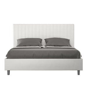 Letto Matrimoniale Francese 140x210 cm con Rete Sunny Bianco