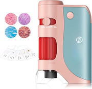 Microscopio Portatile per Bambini - Microscopio per Bambini - Microscopio Manuale - Microscopio da Tasca - Giocattolo Educativo - Giocattolo Montessori - Flessibilità e Motoria Fini