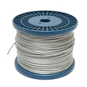 Cavo in acciaio zincato 2mm, 1x19 trefoli, carico massimo 80Kg, peso 4,8Kg, 250m/rotolo