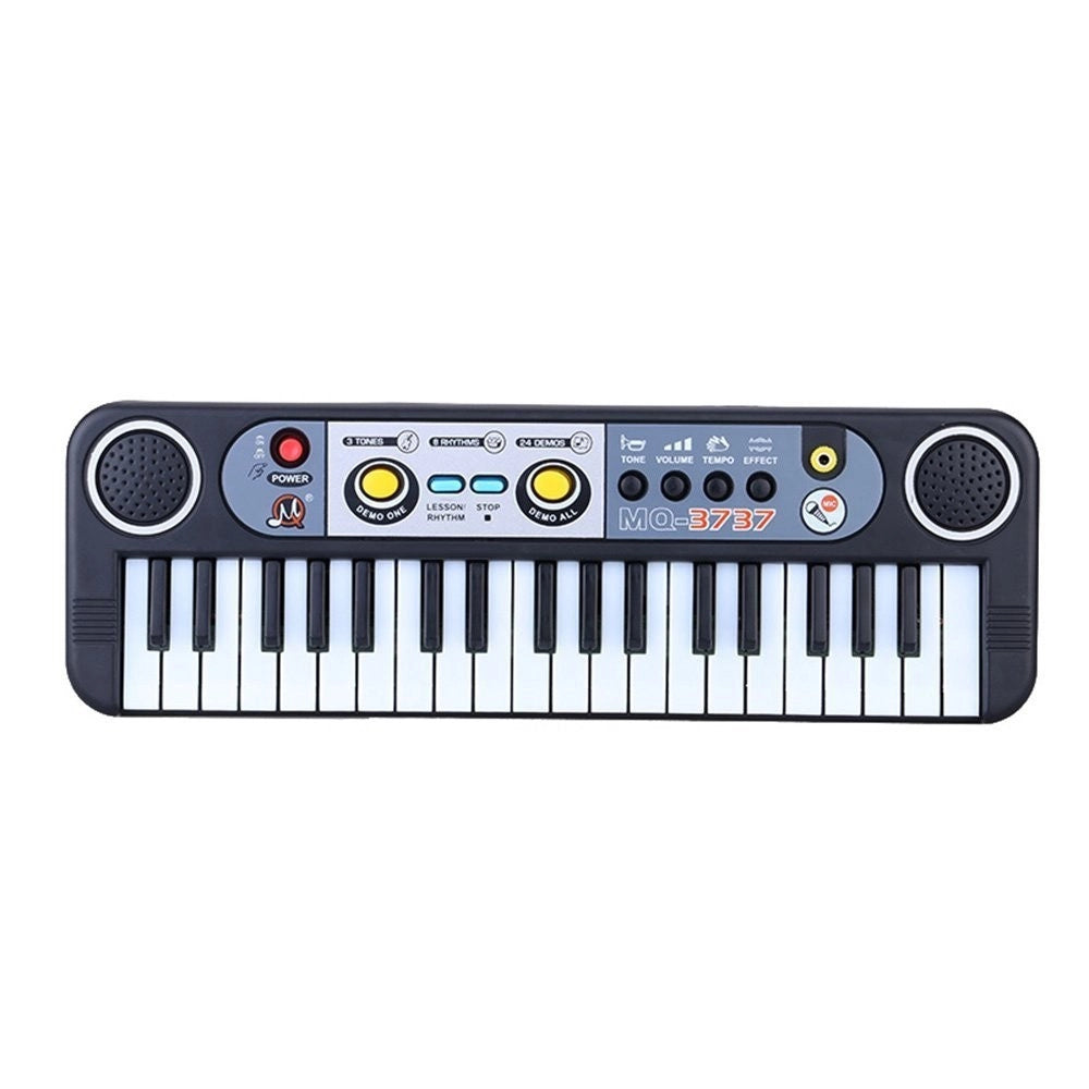 Trade Shop - Mini Tastiera Giocattolo 37 Tasti Mini Piano Con 24 Funzioni Demo Con Microfono -