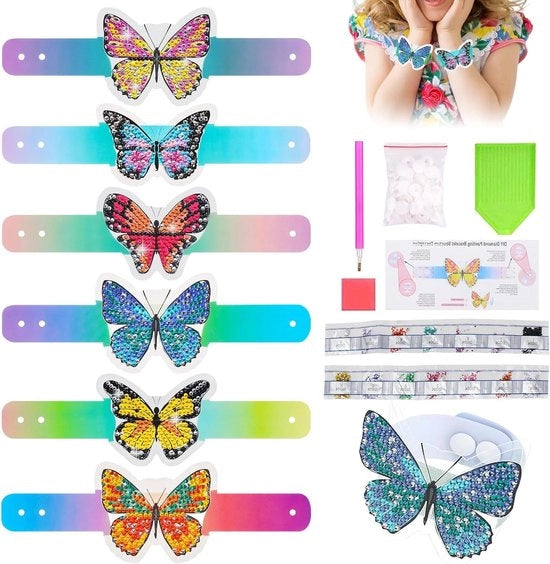 Set di dipintura con diamanti per bambine da 5 a 12 anni - set di bracciali da realizzare con dipintura con diamanti per bambini e adolescenti