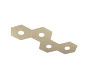 Toplight Plafoniera da soffitto esagonale Hexagon 4 luci con attacco GX53 4W, struttura personalizzabile colore antracite, design moderno