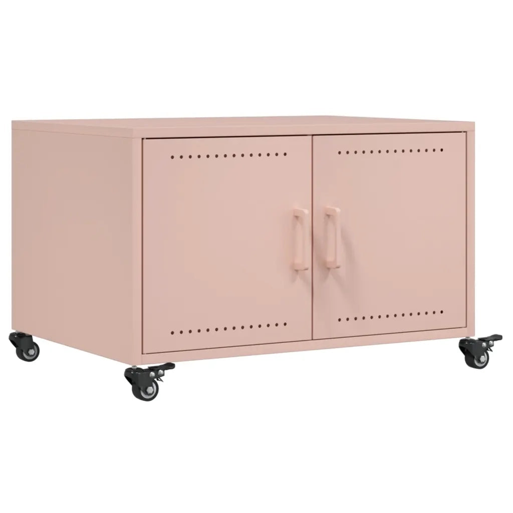 Tavolino da salotto | Tavolino da caff¨¨ | Tavolino da Soggiorno Rosa 100,5x39x72 cm in Acciaio