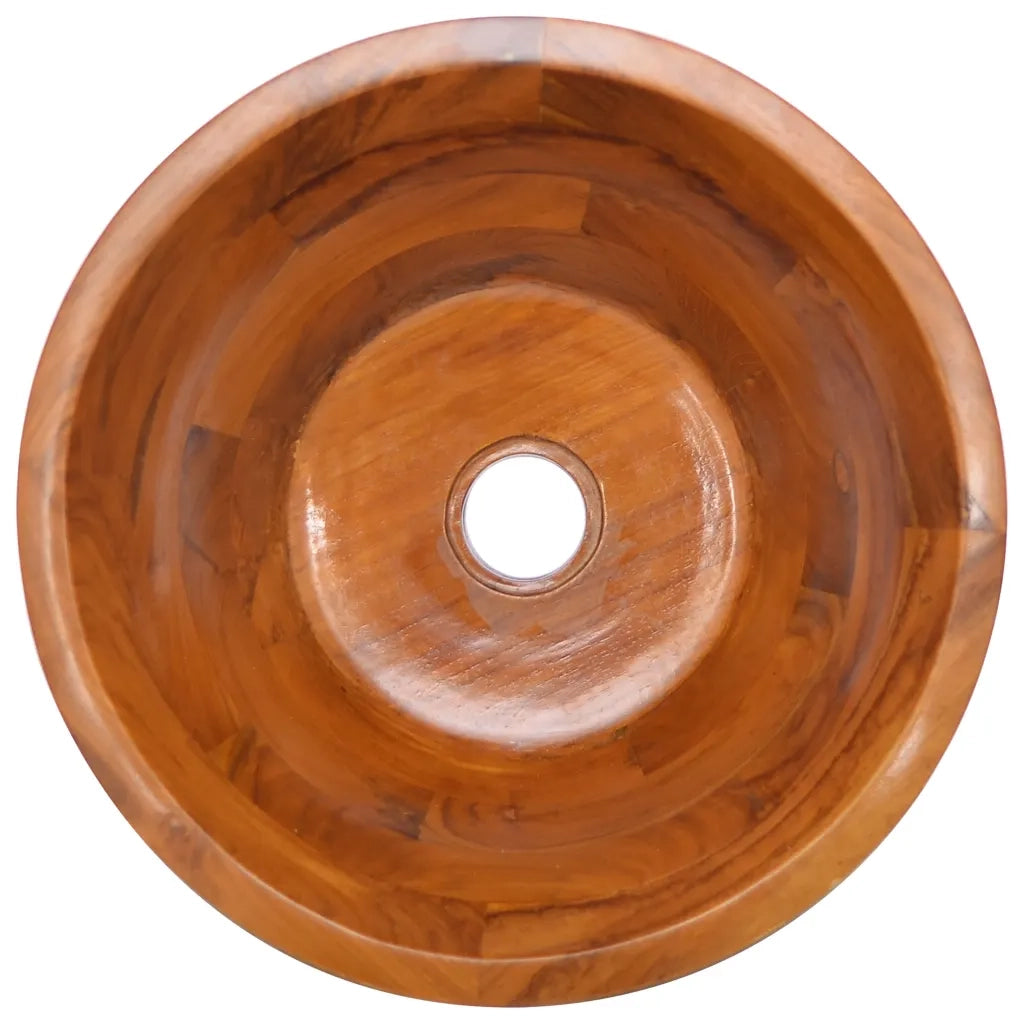 Lavabo in Legno Massello di Teak Î¦40x20 cm cod mxl 41851