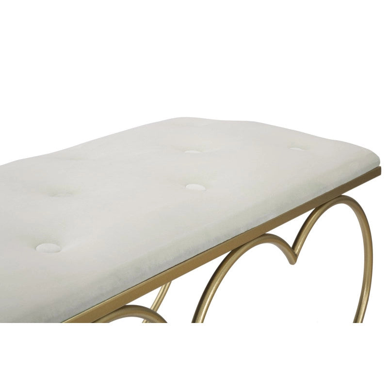 Panca Heart Crema cm 105x37,5x51,5