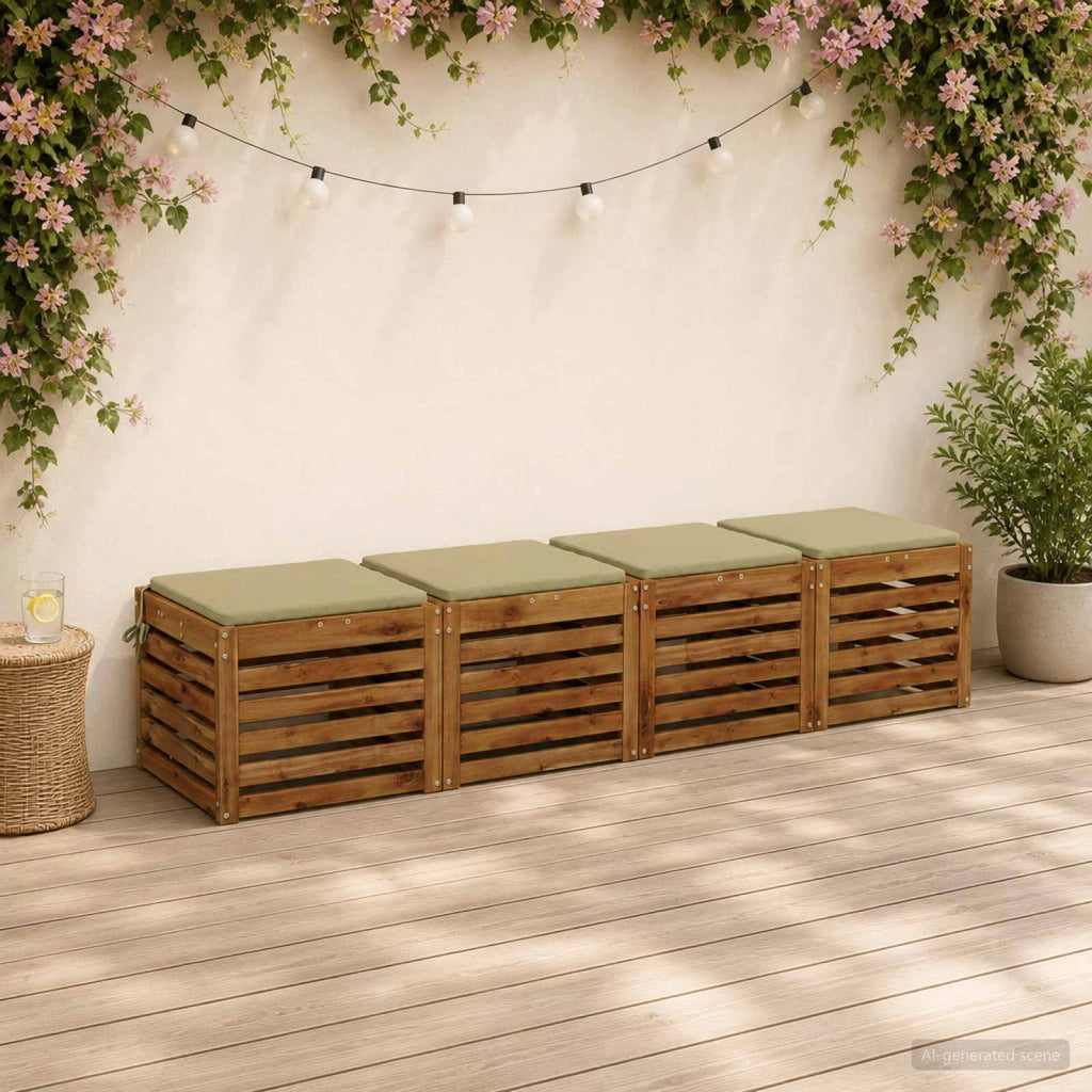 Cuscini per Sedia in 4 Pezzi SOEST 4 pz 100% Poliestere 944412