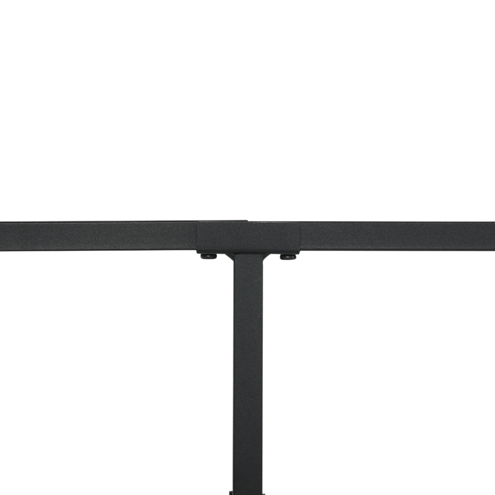 Letto in metallo nero UE singolo 90 x 200 cm 3ft stile industriale moderno con doghe integrate