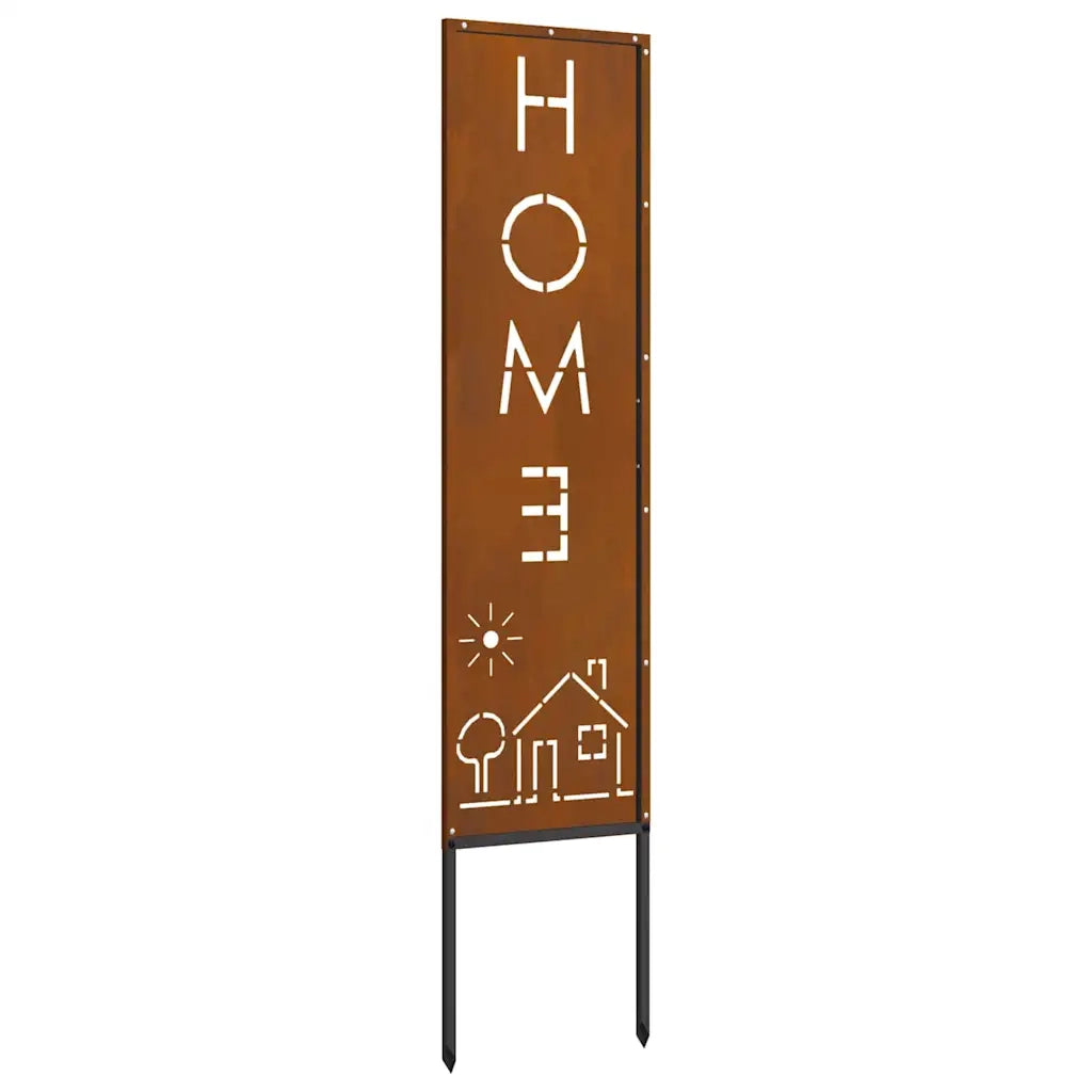 vidaXL Schermo per privacy in giardino Traforo Ruggine 32 x 140 cm