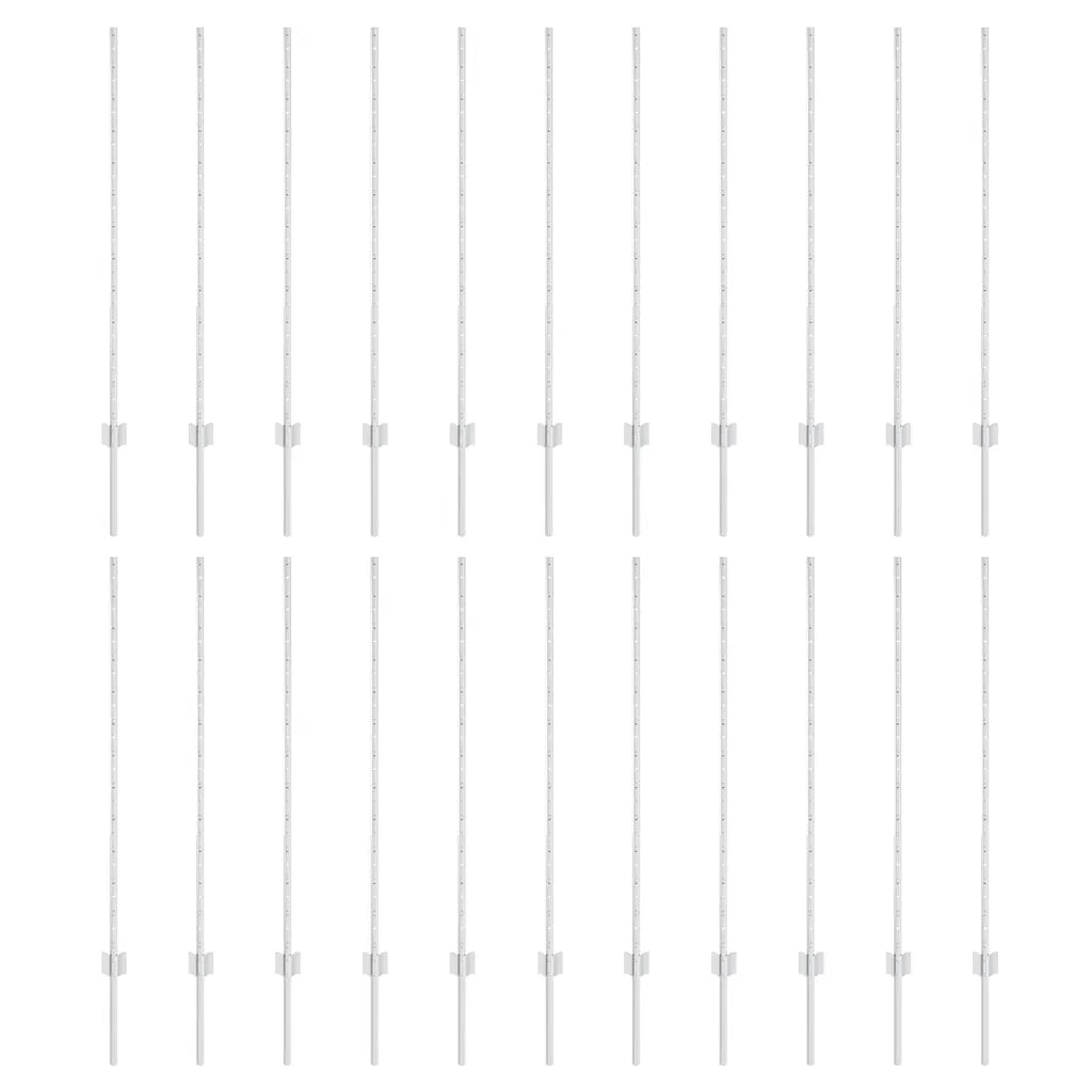 Palo della recinzione 22 pcs Argento 160 cm Acciaio 3335956