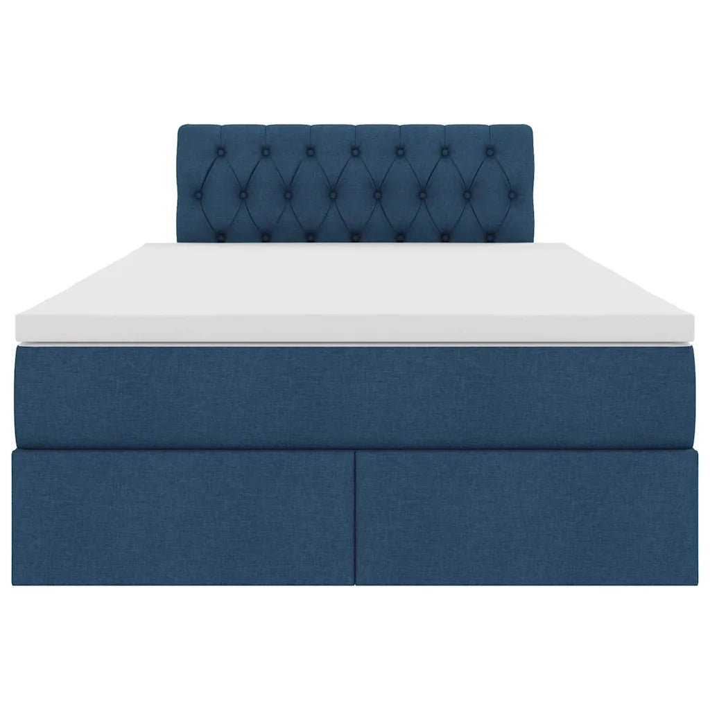 Letto con contenitore e materasso con testiera Blu 120 x 190 cm 3370562