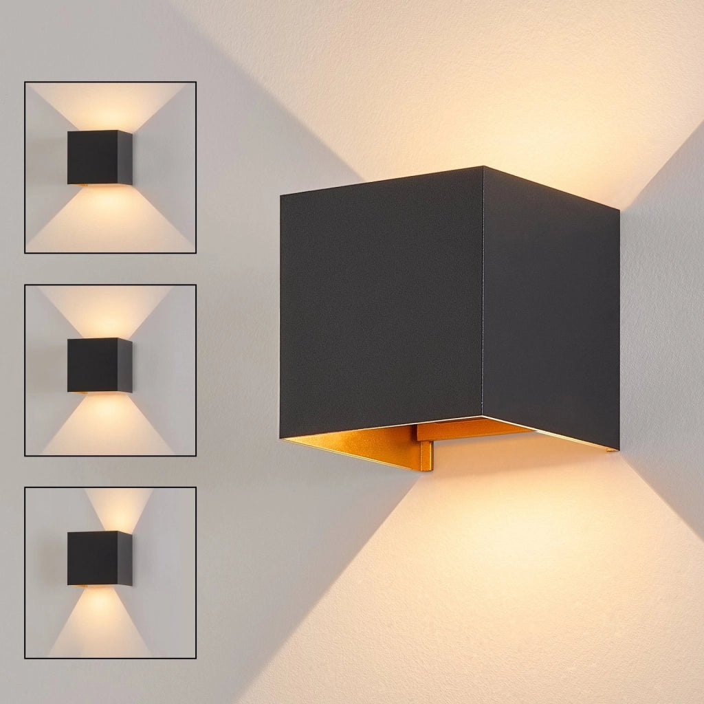 ZMH Applique LED 1a applique da parete per interni 5W IP65 luce da parete per esterni corridoio bianco caldo