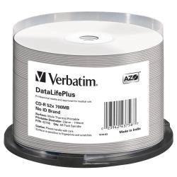 Verbatim cd-r 52x datalifeplus 700 mb 50 pz - 43756/50