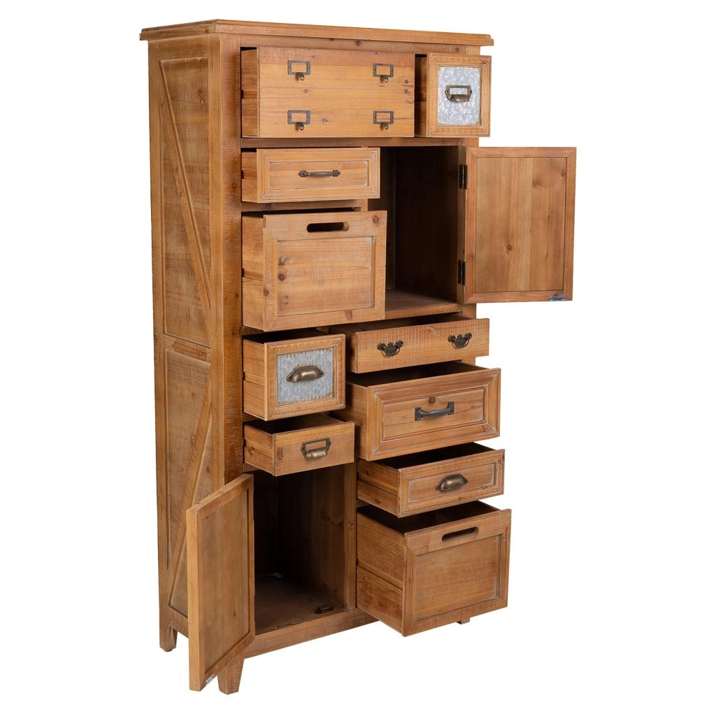 Cassettiera in legno 80x37x155h cm