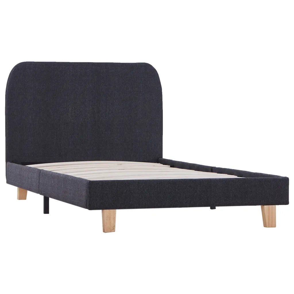 Giroletto senza Materasso Grigio Scuro 90x200 cm Tessuto 280866