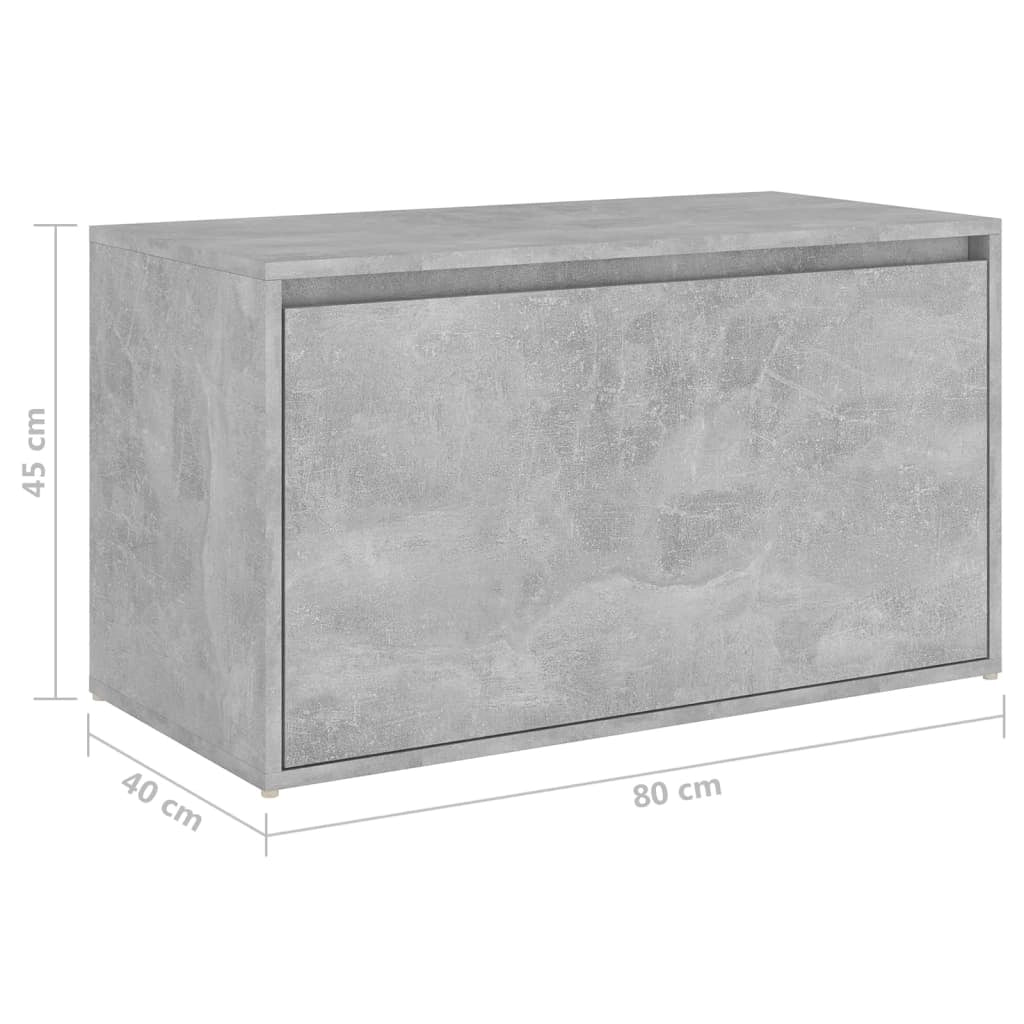Panca d'ingresso 80 x 40 x 45 cm in truciolare di cemento grigio 02_0010863