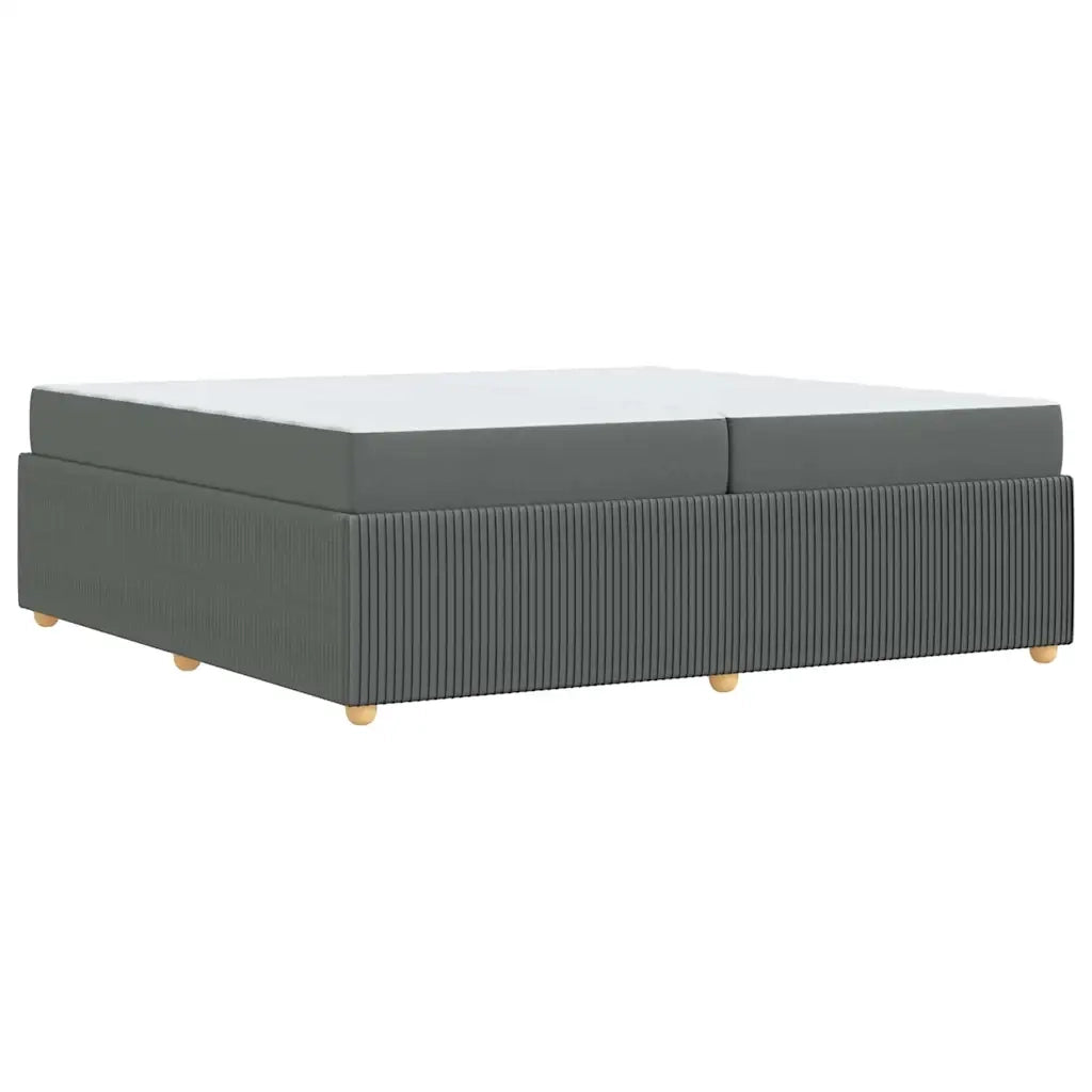Struttura del letto Grigio scuro 200 x 200 cm Tessuto 3398432