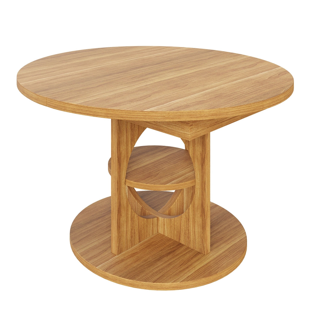Tavolo da pranzo allungabile 110/150x110x76 cm con vano portaoggetti in MDF naturale