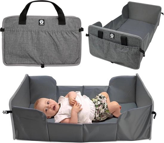 Letto da viaggio pieghevole - leggero e compatto - 1 pezzo - nero - 100% poliestere