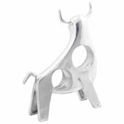 Scultura di toro Argento 22 x 9,5 x 34 cm Alluminio CFW8305930