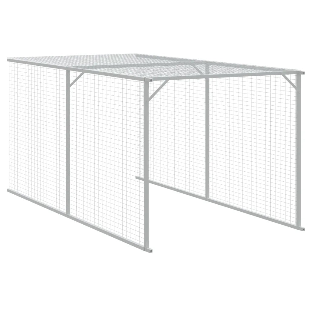 Pollaio con Area Corsa Antracite 110x405x110 cm Acciaio Zincato CFW5728833