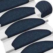 Tappetini per scale autoadesivi 5 pz 65x21x4 cm blu navy semicircolari grandi 149718