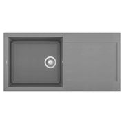 Lavello Elleci Incasso 1 vasca 100x50 Easy 480 Metaltek Grigio Titanium LMY48073