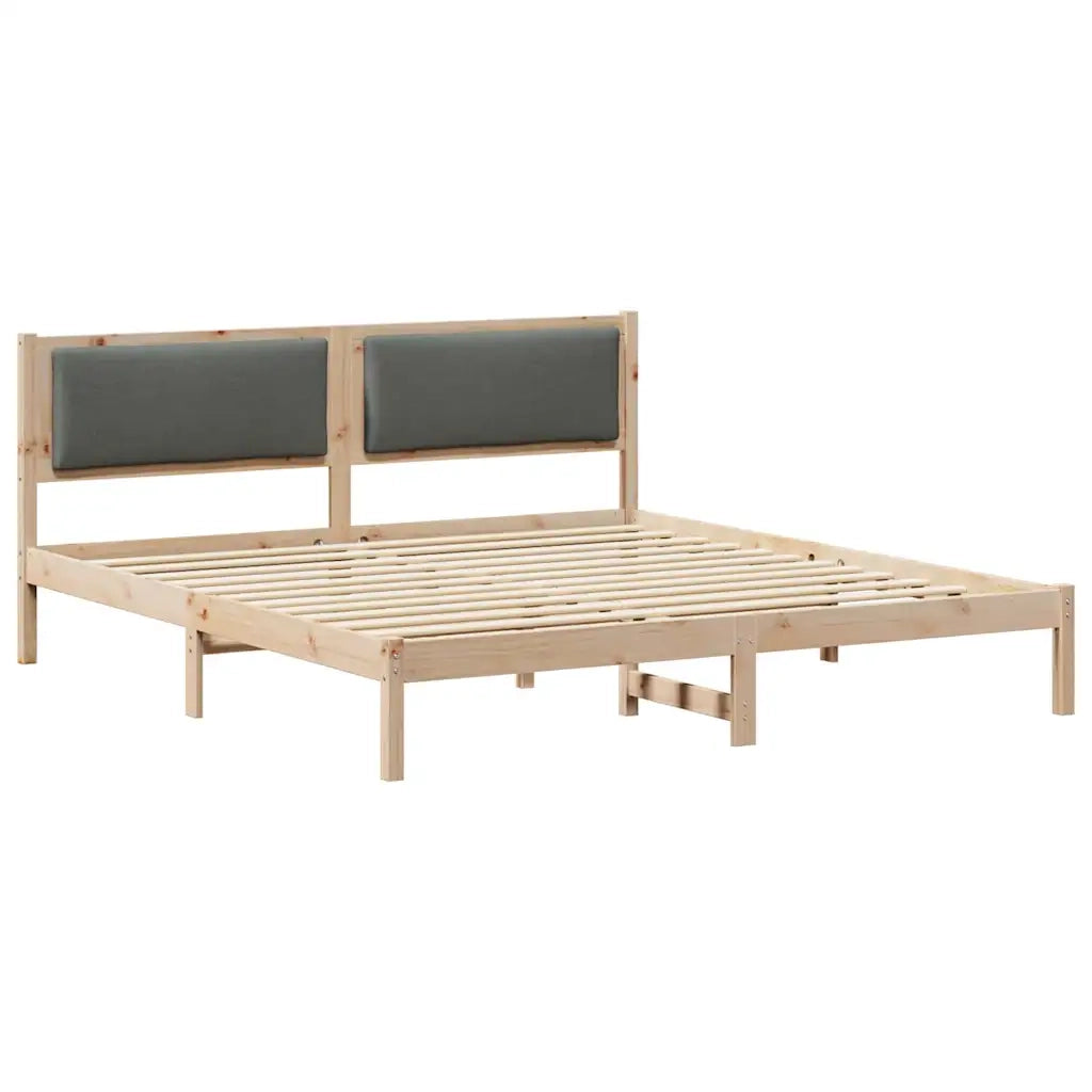 Struttura del letto Grigio scuro 200 x 200 cm Pino massello