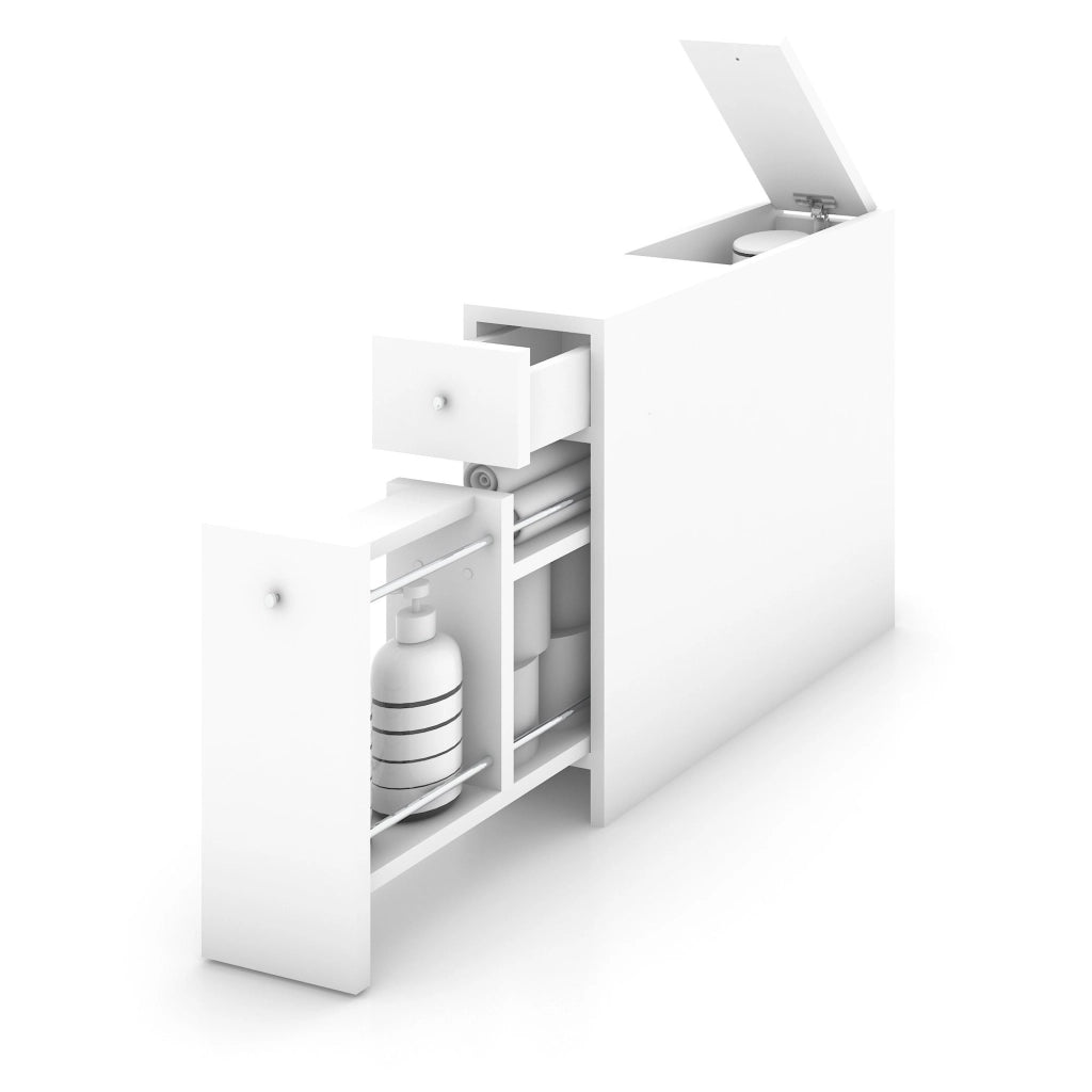 Mobile da bagno in legno "Smart" - 20 x 60 x 55 cm - Bianco